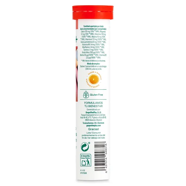 Multivitamínico y minerales pro-acción Vive+ tubo 20 unidades 2