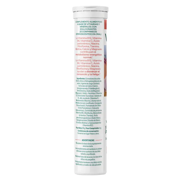 Multivitamínico y minerales pro-acción Vive+ tubo 20 unidades 3