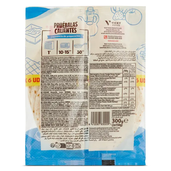 Mini tortillas de trigo Dulcesol 300 g 2
