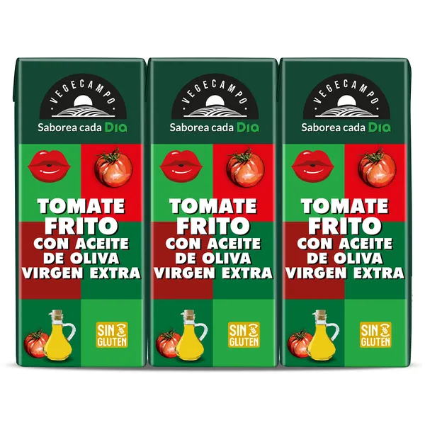 Tomate frito con aceite de oliva Dia Vegecampo 3 x 215 g 2