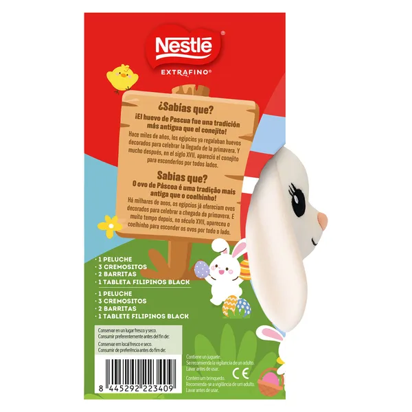 Chocolatinas + peluche conejo de Pascua Nestlé 142 g 3