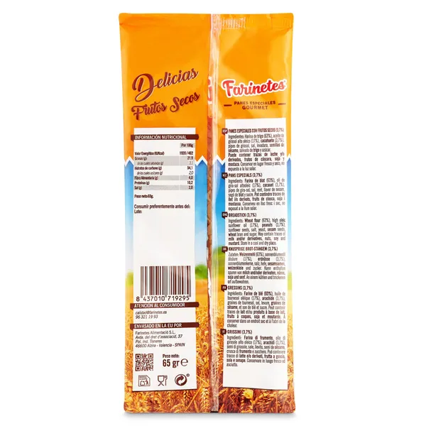 Pan con frutos secos Farinetes 65 g 3