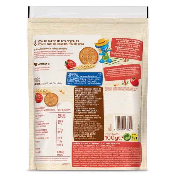 Peque crackers sabor tomate Nestlé bolsa 100 g 2
