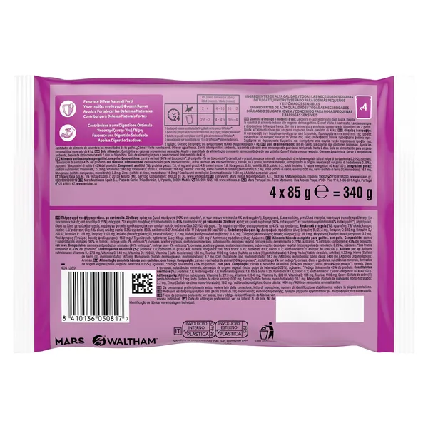 Alimento para gatos junior aves en gelatina Whiskas 4 x 85 g 3