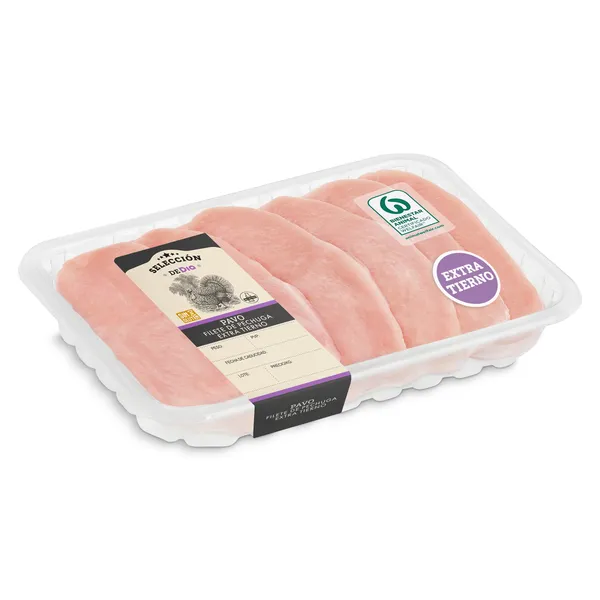 Filetes de pechuga de pavo extra tiernos Selección de Dia bandeja 600 g aprox. 3