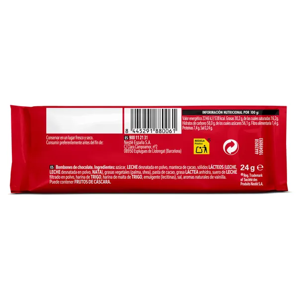 Bombones 3 sabores Nestlé Caja Roja bolsa 24 g 2