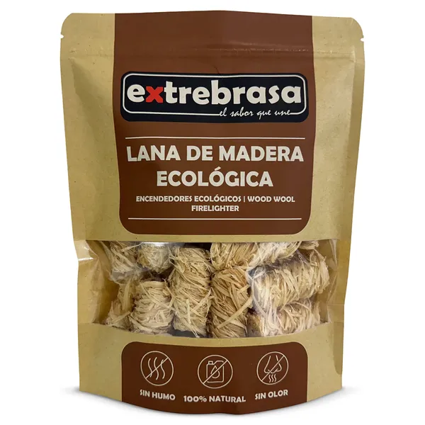 Lana de madera para encendido Inecasa 24 unidades 2
