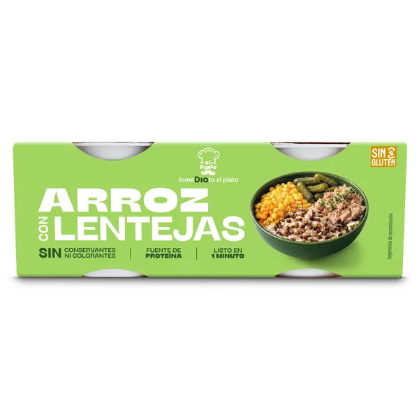 Vasos de arroz con lentejas Dia Al Punto 2 x 150 g 2
