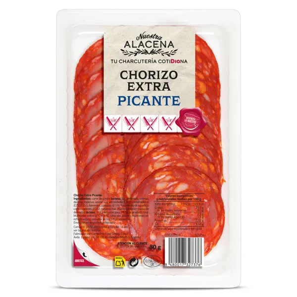 Chorizo extra picante Dia Nuestra Alacena 80 g 2