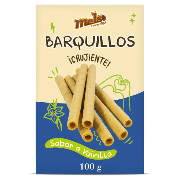 Barquillos sabor vainilla Mels 100 g 2