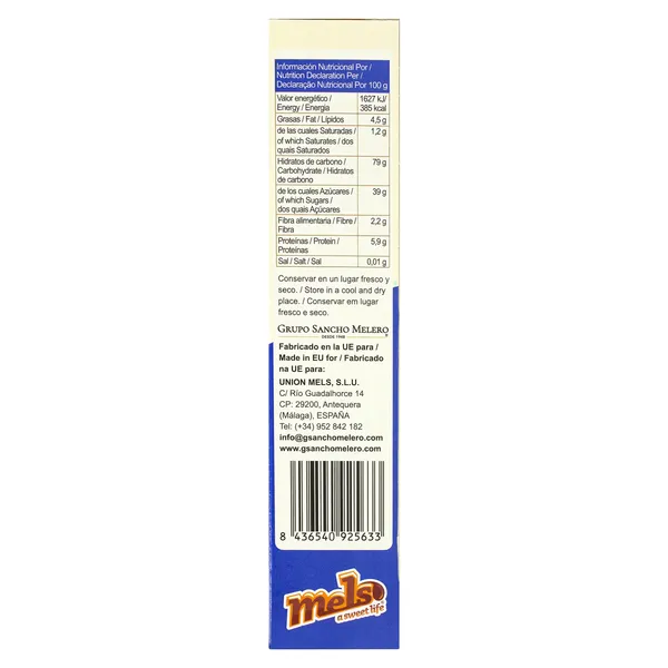 Barquillos sabor vainilla Mels 100 g 3