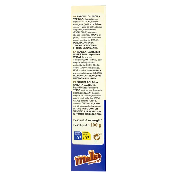 Barquillos sabor vainilla Mels 100 g 4