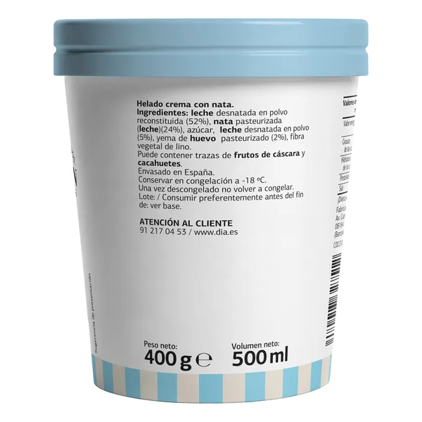 Tarrina de helado Artesano de nata Dia Temptation 400 g 5