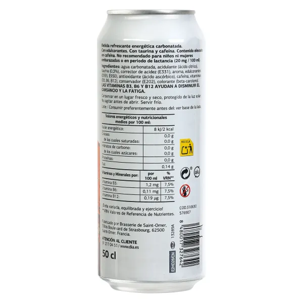 Bebida energética fusión zero Dia El diablo 500 ml 3