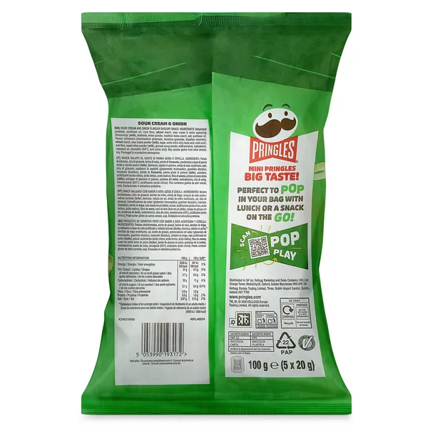 Pringles sour cream & onion mini 5 x 20 g 3