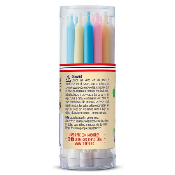 Velas de cumpleaños y bases Dr. Oetker 20 unidades 5