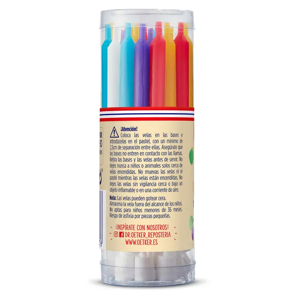 Velas de cumpleaños y bases Dr. Oetker 20 unidades 6