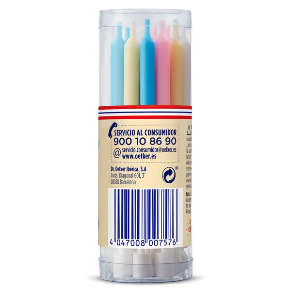 Velas de cumpleaños y bases Dr. Oetker 20 unidades 8