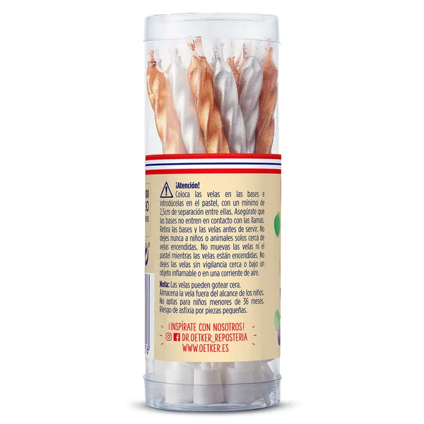 Velas de cumpleaños y bases Dr. Oetker 20 unidades 10