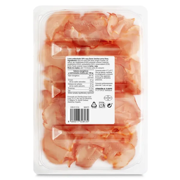 Pétalos de lomo 50% duroc Dia Nuestra Alacena 80 g 3