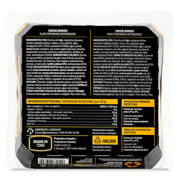 Hamburguesa con queso Brooklyng Town 210 g 4