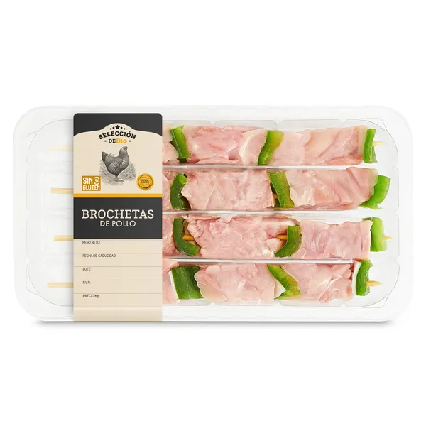 Brochetas de pollo Selección de Dia 450 g aprox. 2