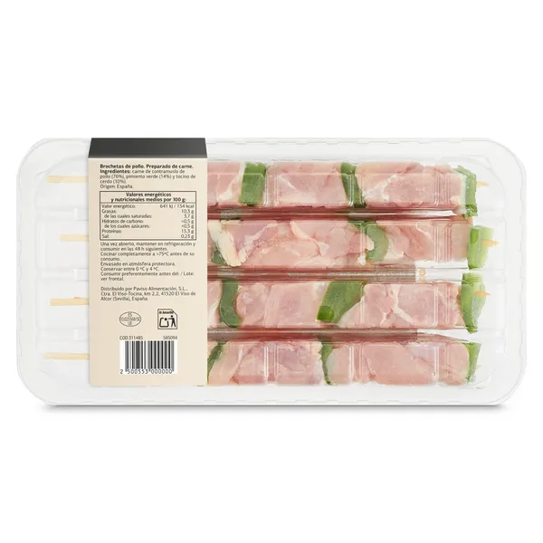 Brochetas de pollo Selección de Dia 450 g aprox. 4