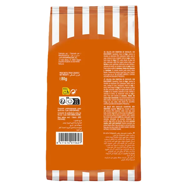 Mini galletas digestive con chocolate negro 0% azúcares añadidos Florbu 80 g 3