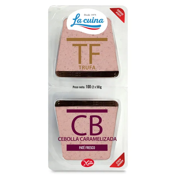 Paté dúo trufa y cebolla La Cuina 2 x 50 g 2