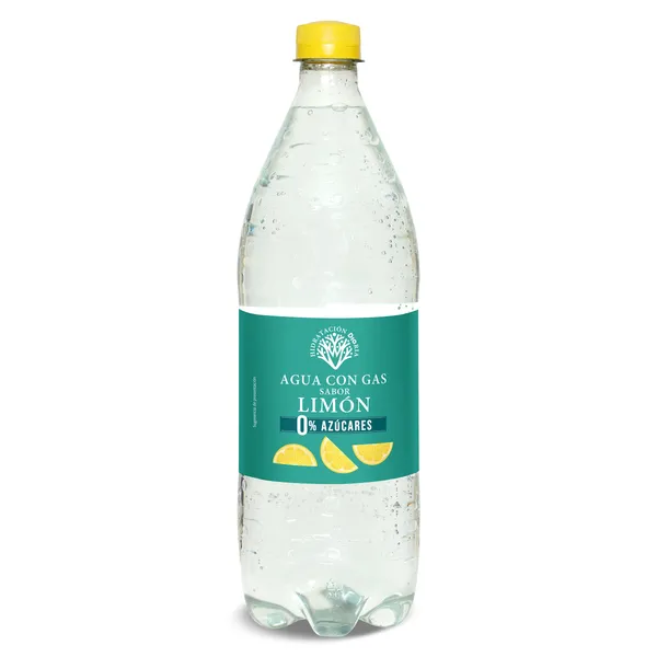 Agua con gas sabor limón Dia 1 L 2