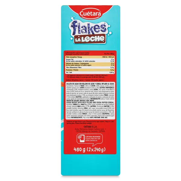 Flakes crema de leche Cuétara 480 g 4