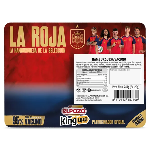 Burger de vacuno La Roja Elpozo 240 g 3