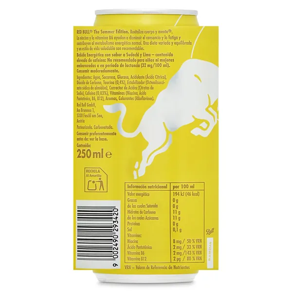 Red bull de sudachi y lima Red bull 250 ml 3