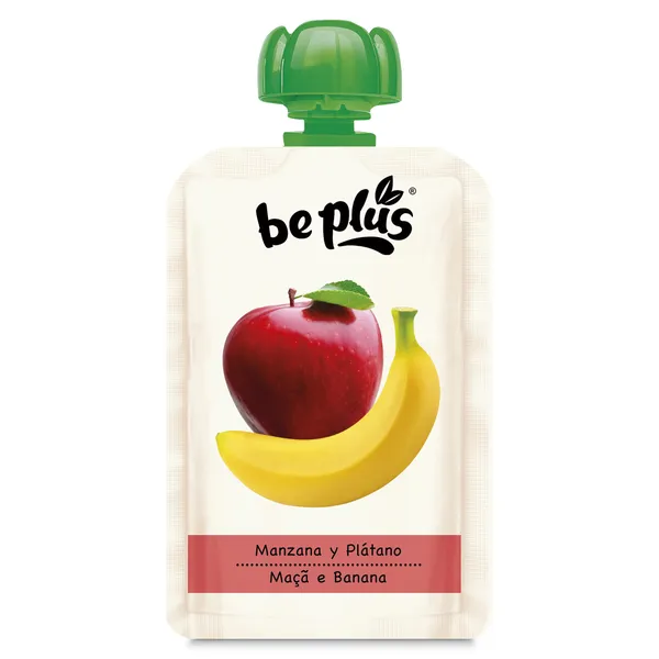 Alimento infantil con puré de manzana y plátano Be Plus 120 g 2