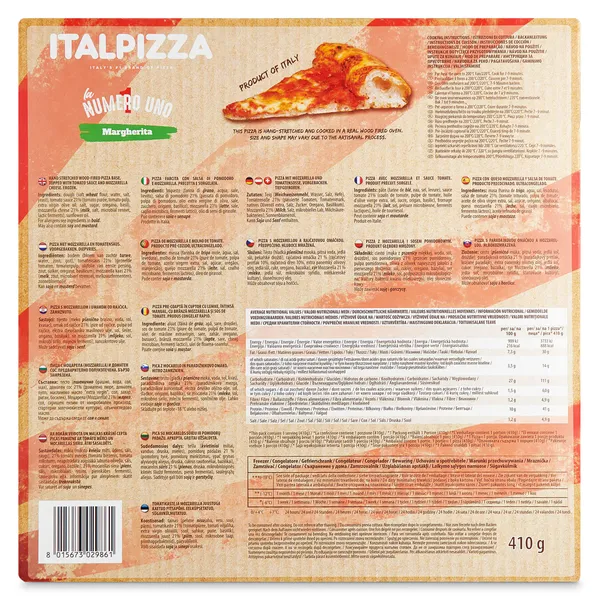 Pizza margarita número uno Italpizza 410 g 4