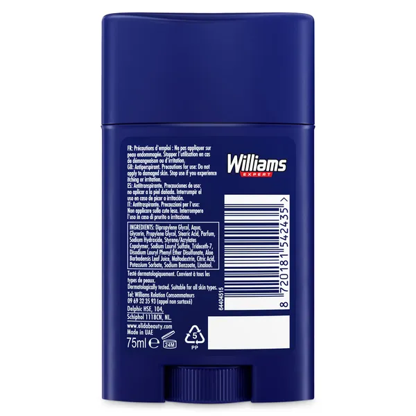 Desodorante stick sensitive Williams 75 ml 3