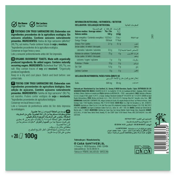 Tostadas de sarraceno Santiveri 100 g 3