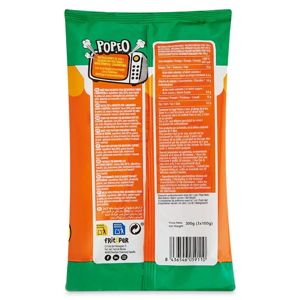 Palomitas con mantequilla para microondas Fritos Pérez 300 g 3