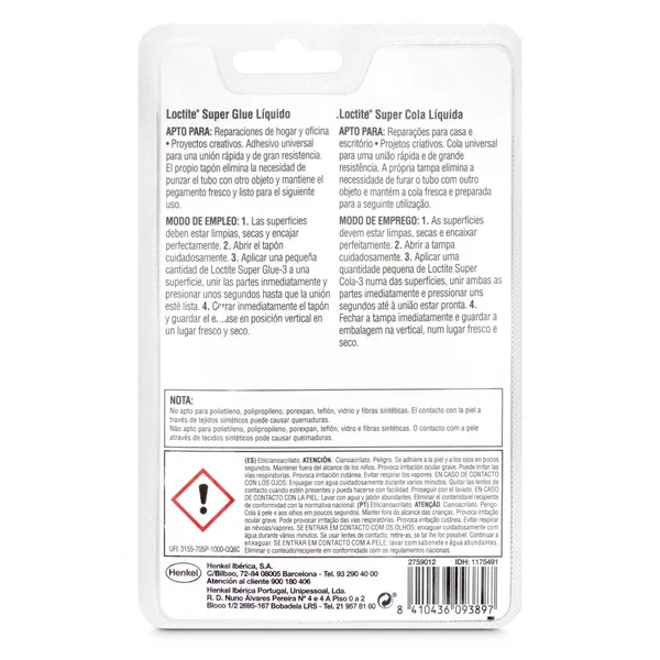 Pegamento super glue-3 con pincel Loctite 1 unidad 3