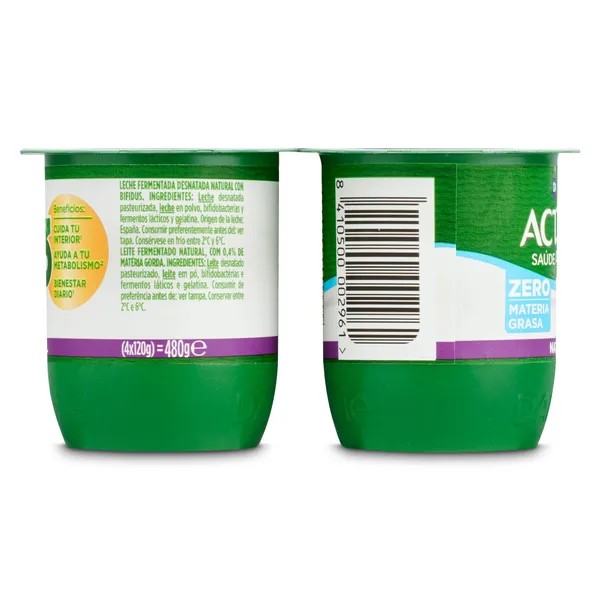 Bífidus natural desnatado Activia pack 4 x 120 g 4