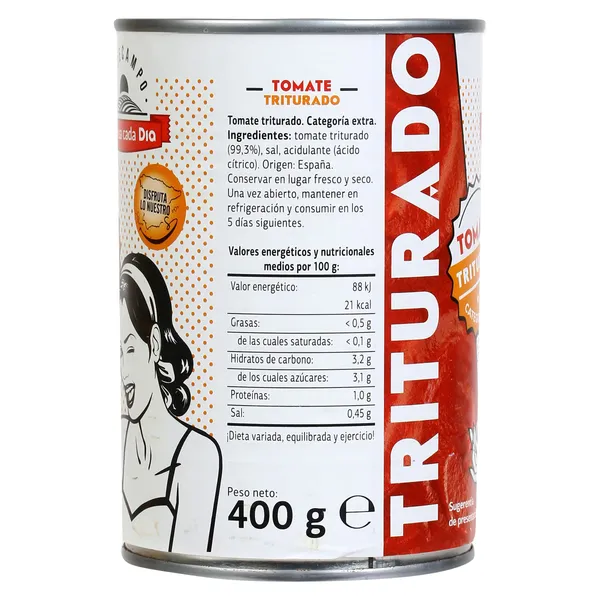Tomate triturado Dia Vegecampo lata 400 g 3