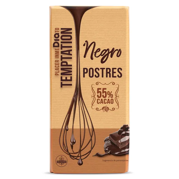Chocolate negro 55% cacao para postres Dia Temptation 200 g 2