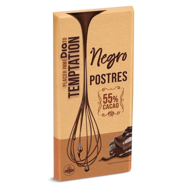 Chocolate negro 55% cacao para postres Dia Temptation 200 g 3