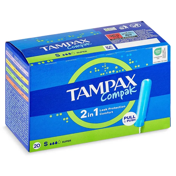 Tampón super Tampax caja 20 unidades