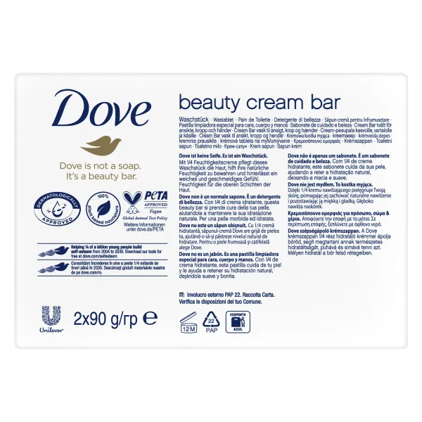 Jabón de manos Dove 2 x 90 g 4