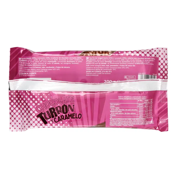 Barritas de chocolate, turrón y caramelo Dia Temptation 200 g 4