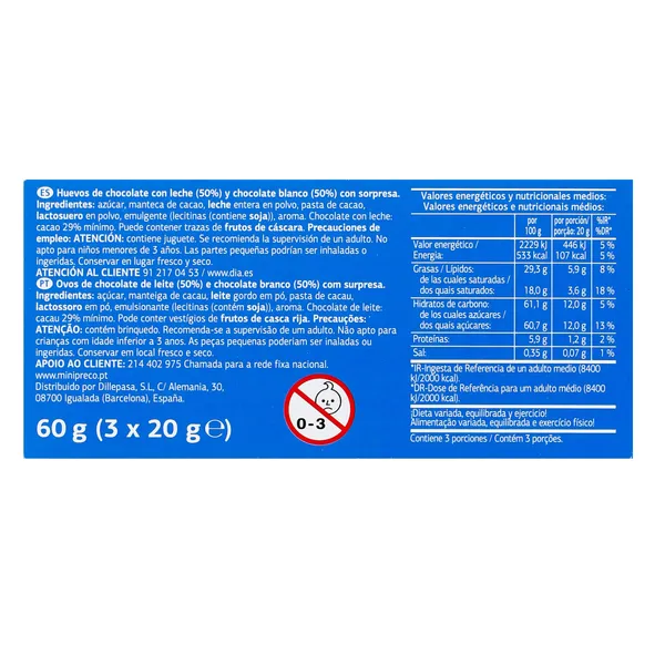 Huevo de chocolate con sorpresa Dia Temptation 60 g 4