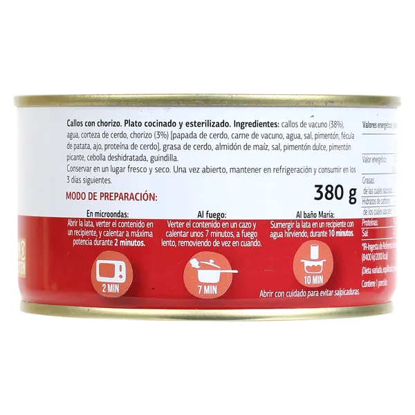 Callos con chorizo Dia Al Punto 380 g 3