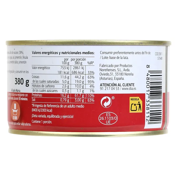 Callos con chorizo Dia Al Punto 380 g 4