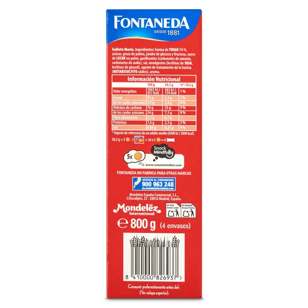 Galletas de desayuno la buena maría Fontaneda caja 800 g 3